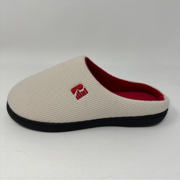 Rockdove Original Two-Tone Memory Foam Slippers Red White Kids Youth Size 5-6 - Picture 2 of 9